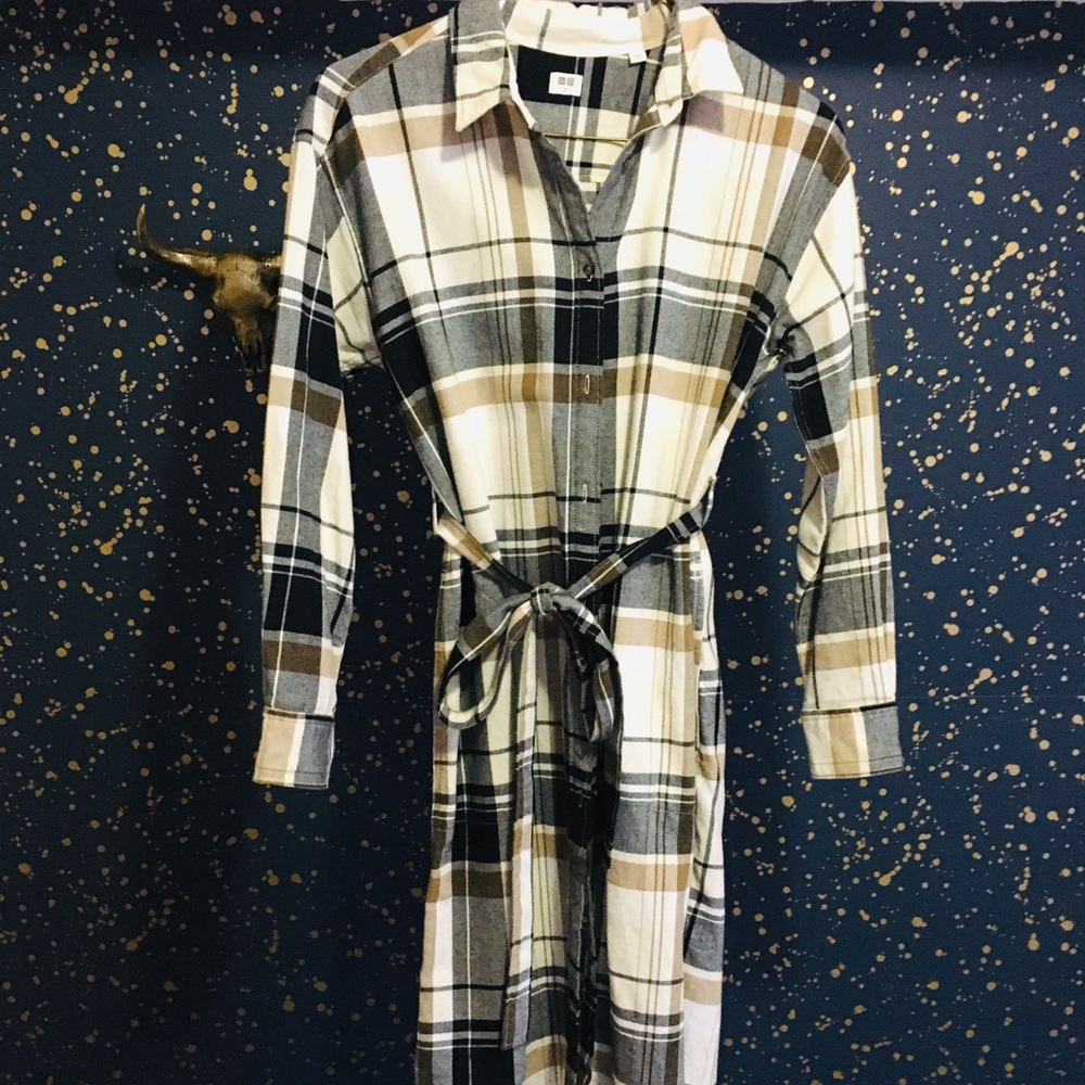 Flannel dress from Uniqlo